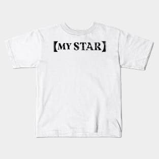 My Star Black Text Typography from Oshi no Ko Anime Cover Kids T-Shirt